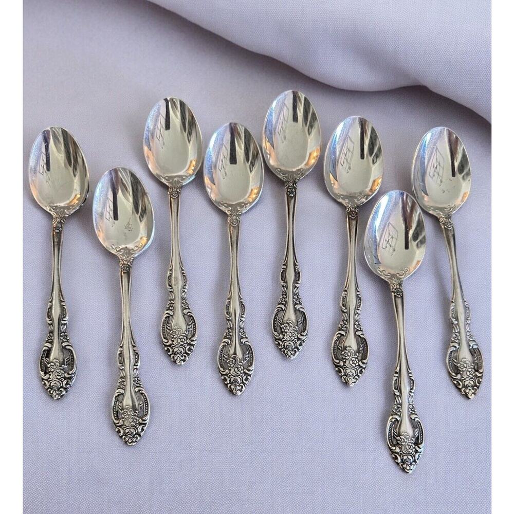 8pc Vintage Towle Stainless TWS211 Pierced Tea Spoon SCC Japan Supreme (G)